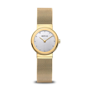 380198 BERING Gold Toned Stainless Steel Mesh Strap Watch With Sapphire Crystal