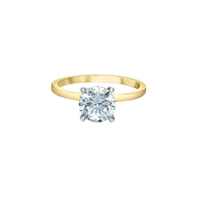 Load image into Gallery viewer, 10170YW/150 14KT Yellow Gold 1.64CT TW LAB CREATED Round Solitaire with Lab Created Hidden Halo Ring
