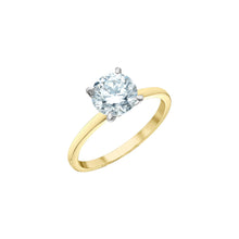 Load image into Gallery viewer, 10170YW/150 14KT Yellow Gold 1.64CT TW LAB CREATED Round Solitaire with Lab Created Hidden Halo Ring
