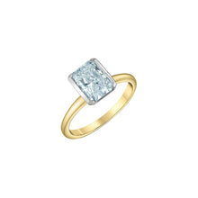 Load image into Gallery viewer, 10282YW208 OUT OF STOCK PLEASE ALLOW 3-4 WEEKS FOR DELIVERY 14KT Yellow Gold 2.12CT TW 1/2 Bezel Set RADIANT CUT LAB CREATED Diamond Ring

