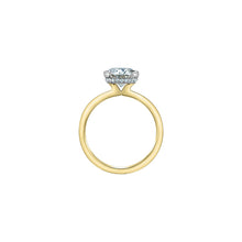 Load image into Gallery viewer, 10290YW210 14KT Yellow Gold 2.13CT TW 1/2 Bezel Set OVAL CUT LAB CREATED Diamond Ring
