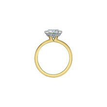 Load image into Gallery viewer, 10291YW208 14KT Yellow Gold 2.15CT TW 1/2 Bezel Set LAB CREATED Diamond Ring
