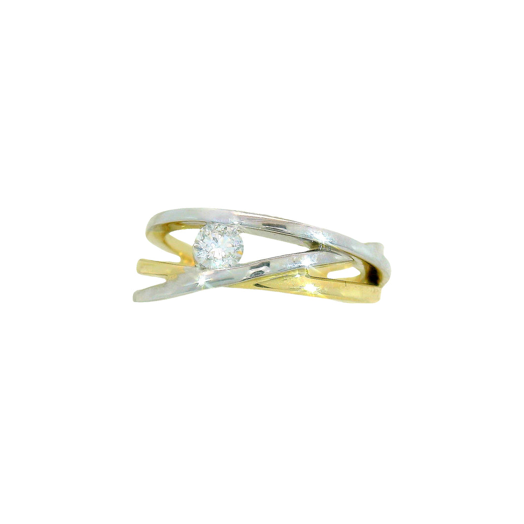 1945/20-10 10KT Yellow & White Gold .25CT TW Canadian Diamond Ring