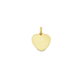 240636 10K Yellow Gold Engravable Heart Shaped Charm