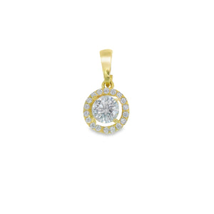 240639 10K Yellow Gold CZ Charm