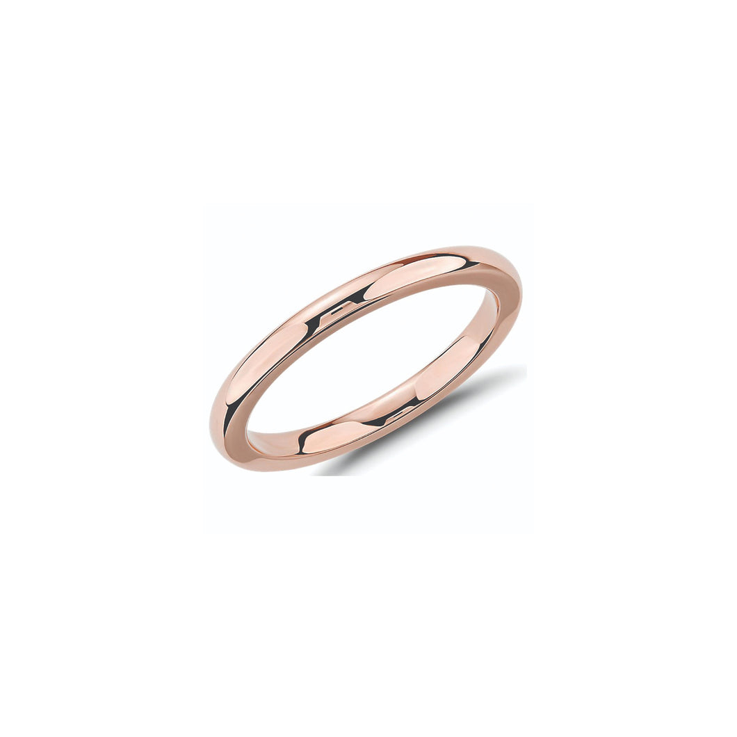 120256 10KT Rose Gold Size 5 2MM Half Round Band