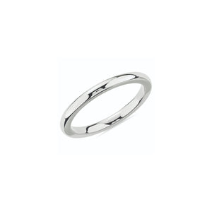 120244 10KT White Gold Size 7 2MM Comfort Fit Band