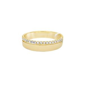 030298 OUT OF STOCK, PLEASE ALLOW 3-4 WEEKS FOR DELIVERY 10KT Yellow Gold & 0.12CT TW Diamond Ring