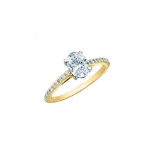 Load image into Gallery viewer, 31155YW/120 OUT OF STOCK PLEASE ALLOW 3-4 WEEKS FOR DELIVERY 14K Yellow &amp; White Gold 1.24CT TW Oval LAB GROWN Diamond Ring
