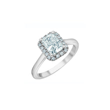 Load image into Gallery viewer, 31253 14KT White Gold 1.73T TW LAB CREATED RADIANT CUT DIAMOND Ring
