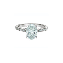 Load image into Gallery viewer, 31465 Platinum 1.89CT TW LAB CREATED OVAL DIAMOND Karolina 4 Claw Ring

