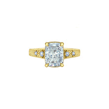 Load image into Gallery viewer, 31632 14kt Yellow Gold 1.10CT TW Lab Grown Elongated Cushion Cut Diamond Ring
