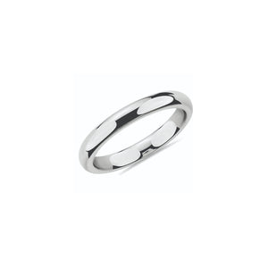 120248 10KT White Gold Size 8 3MM Comfort Fit Band