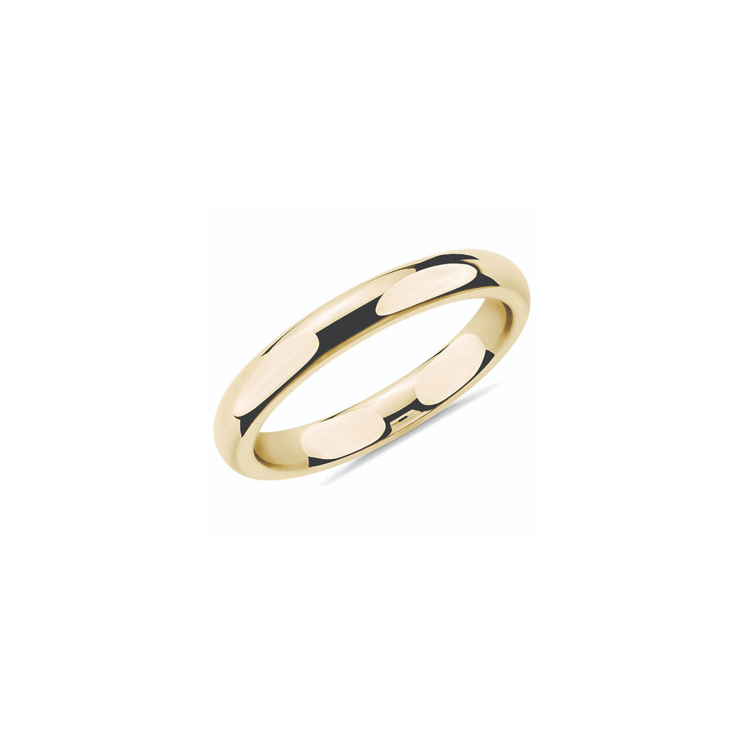 120250 10KT Yellow Gold Size 8 3MM Comfort Fit Band