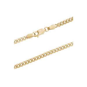 260894 22" 4mm Wide 10K Yellow Gold Cuban Chain