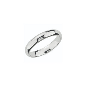 120242 10KT White Gold Size 6 4MM Comfort Fit Band