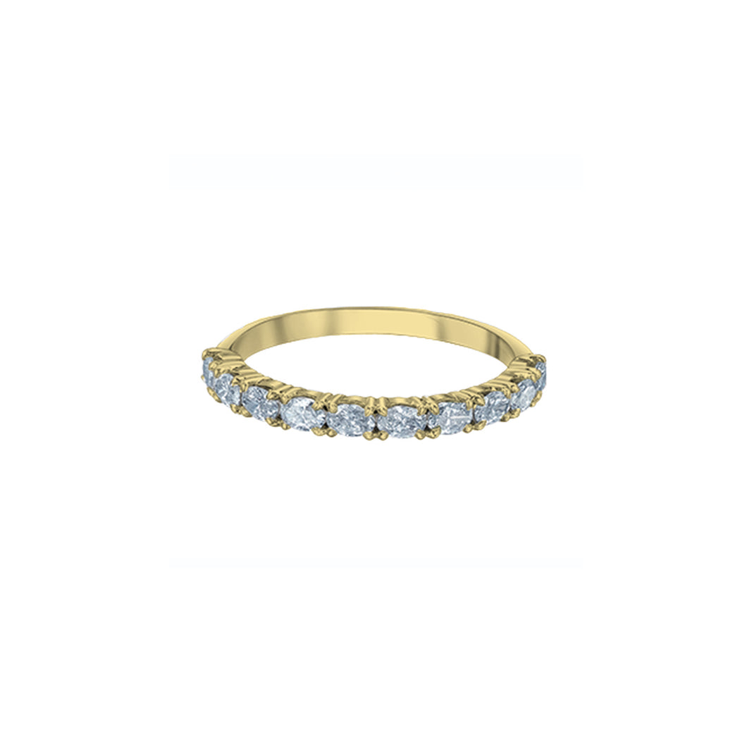 50M20W/50 14K Yellow Gold 0.50CT TW 10 LAB CREATED OVAL DIAMOND Ring