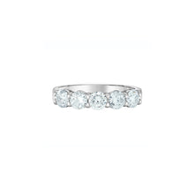Load image into Gallery viewer, 50M40WG 14K White Gold 1.50CT TW 5 LAB CREATED DIAMOND Ring

