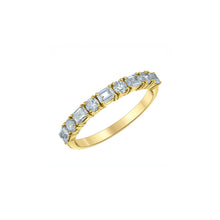 Load image into Gallery viewer, 50N13WG150 14K Yellow Gold 1.50CT TW ROUND &amp; BAGETTE CUT LAB CREATED DIAMOND Ring
