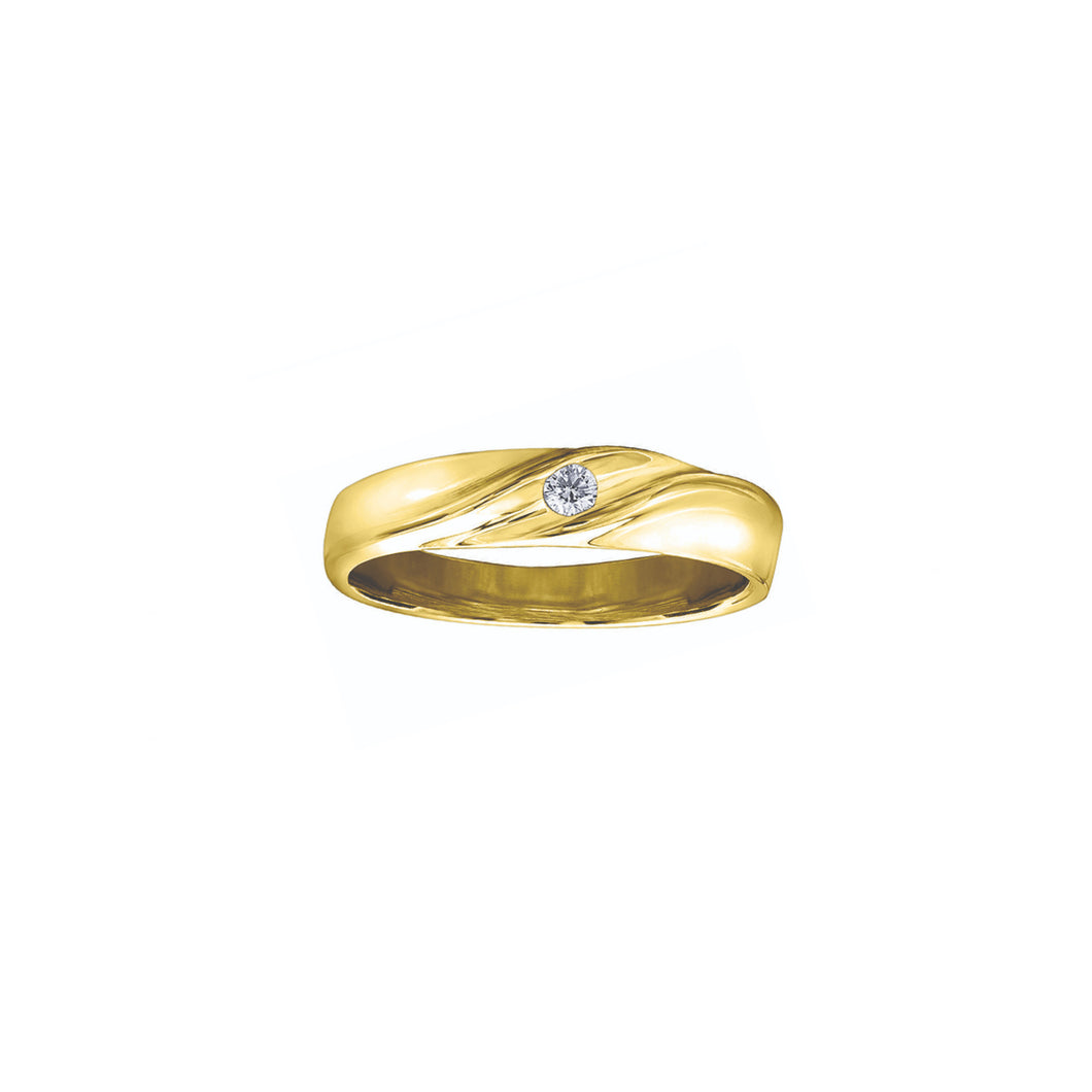 90D00G Solid 10KT Yellow Gold .08CT TW Canadian Diamond Ring