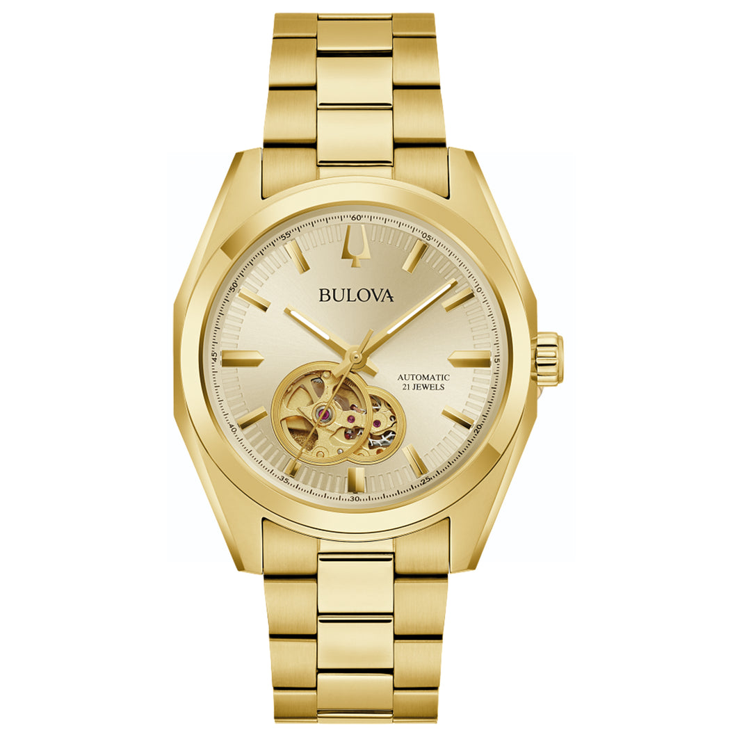 410171 BULOVA Surveyor Gold Tone Automatic Watch