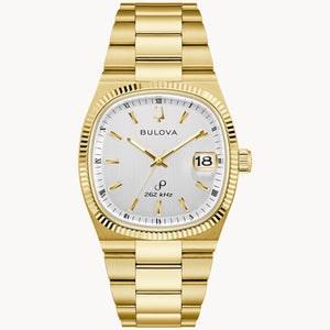 410191 BULOVA Super Seville Gold Tone Stainless-Steel Watch With TV Shaped Case & Sapphire Crystal