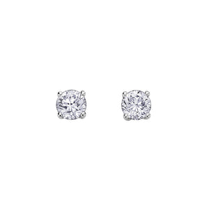 AM101W100 14KT White Gold 1.00ct tw Canadian Diamond Stud Earrings