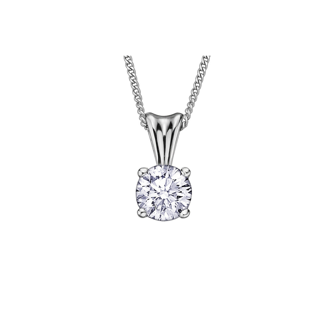 AM103W25 14KT White Gold .25 ct tw Canadian Diamond Pendant