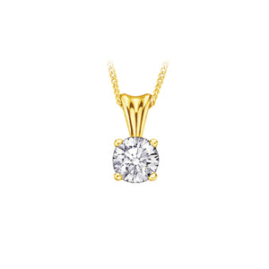 AM103Y15 14K Yellow Gold 0.16CT TW Canadian Diamond Pendant