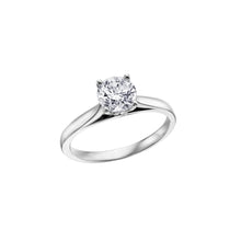 Load image into Gallery viewer, AM106W50 OUT OF STOCK PLEASE ALLOW 3-4 WEEKS FOR DELIVERY 14KT White Gold .50ct tw Canadian Diamond Solitaire Ring
