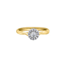 Load image into Gallery viewer, AM363YW20 10K Yellow &amp; White Gold .20CT TW Canadian Diamond Ring
