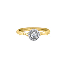 Load image into Gallery viewer, AM363YW20 OUT OF STOCK PLEASE ALLOW 3-4 WEEKS FOR DELIVERY 10K Yellow &amp; White Gold .20CT TW Canadian Diamond Ring
