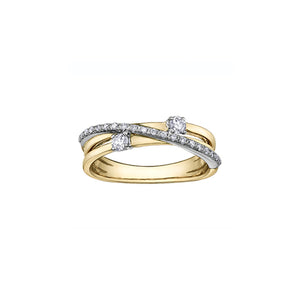 AM416 10KT Yellow & White Gold .25CT TW Canadian Diamond Ring