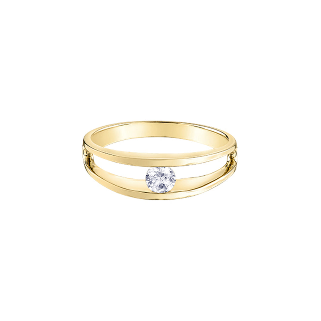 AM486Y20 OUT OF STOCK, PLEASE ALLOW 3-4 WEEKS FOR DELIVERY 10KT Yellow Gold .20CT TW Canadian Diamond Ring