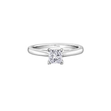 Load image into Gallery viewer, AM496W40 14KT White Gold .44CT TW Princess Cut Canadian Diamond Ring
