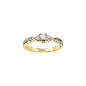 AM538 10KT Yellow Gold .33CT TW Canadian Diamond Ring