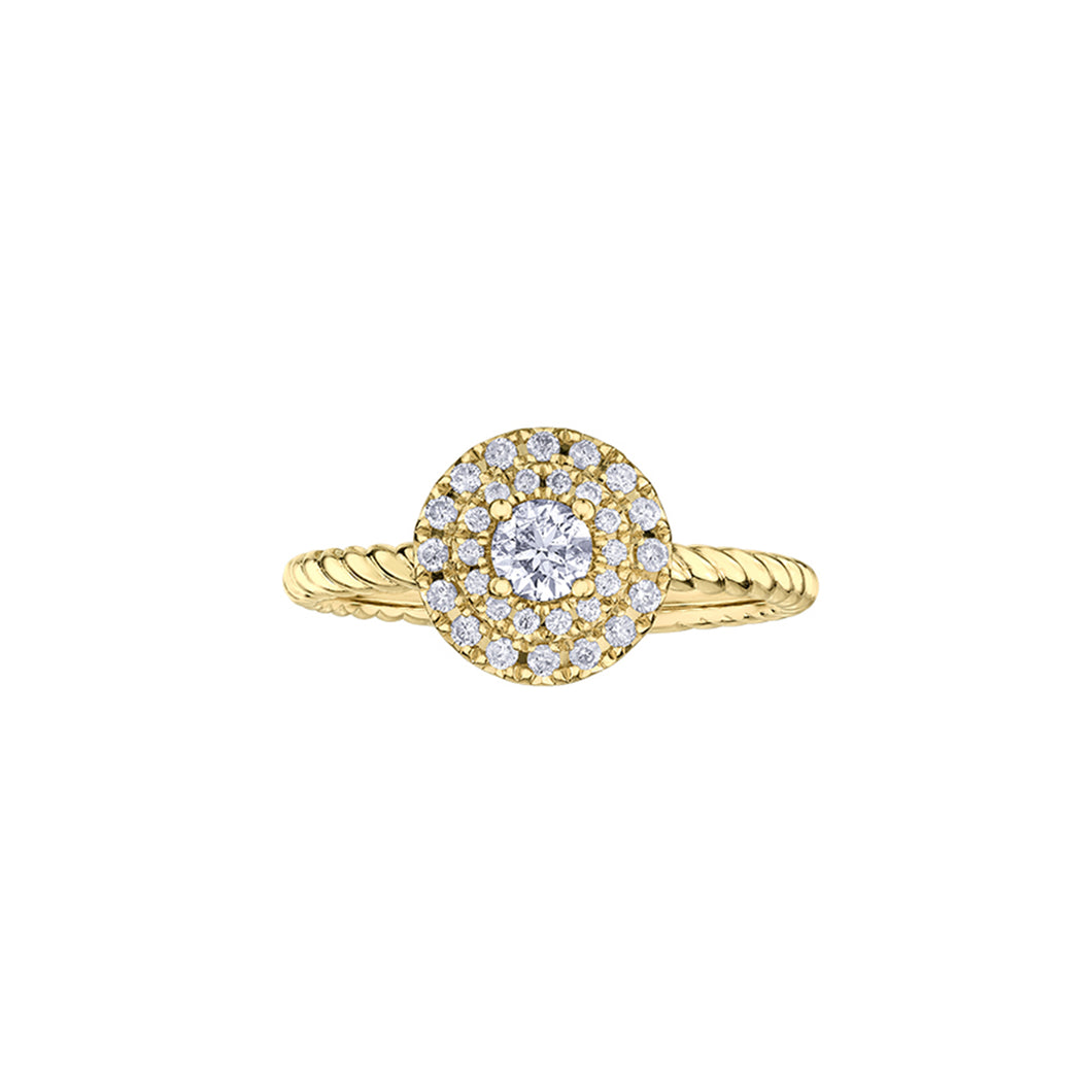 AM559Y35 10KT Yellow Gold .35CT TW Canadian Diamond Ring