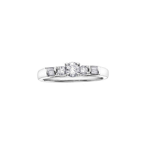 AM570W50 OUT OF STOCK PLEASE ALLOW 3-4 WEEKS FOR DELIVERY 14KT White Gold .50CT TW Canadian Diamond Ring