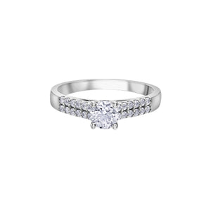 AM573W77 14KT White Gold 0.77CT TW Canadian Diamond Ring