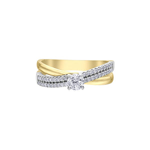 AM574YW50 14K Yellow & White Gold .52CT TW Canadian Diamond Ring
