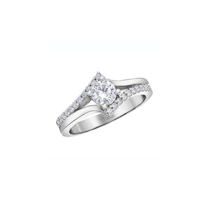 AM601 14KT White Gold .72CT TW Canadian Diamond Ring