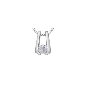 AM603 10KT White Gold .17ct tw Canadian Diamond Pendant