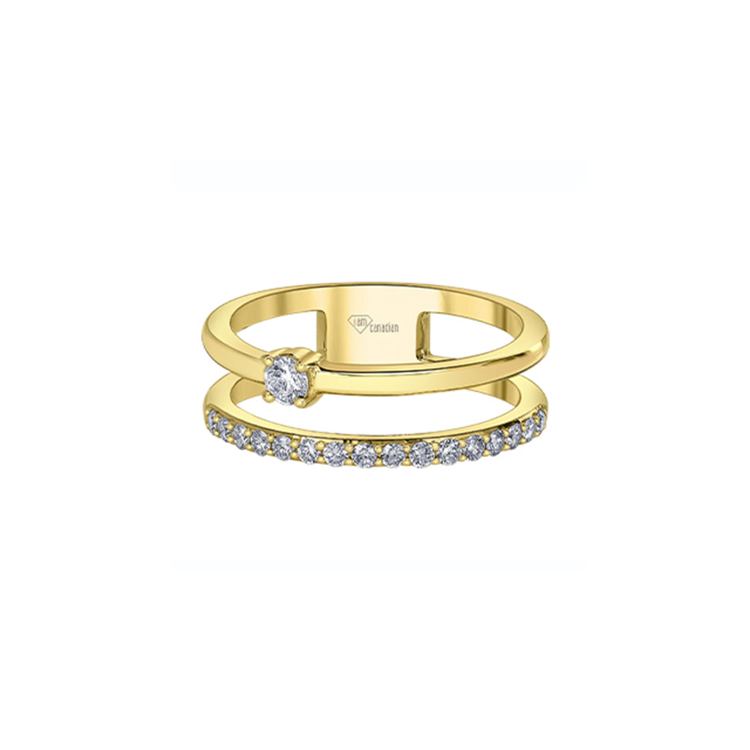 AM607Y33 10KT Yellow Gold .33CT TW Canadian Diamond Ring
