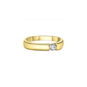 AM608 10KT Yellow Gold .15CT TW Canadian Diamond Ring