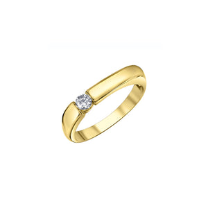 AM608 10KT Yellow Gold .15CT TW Canadian Diamond Ring
