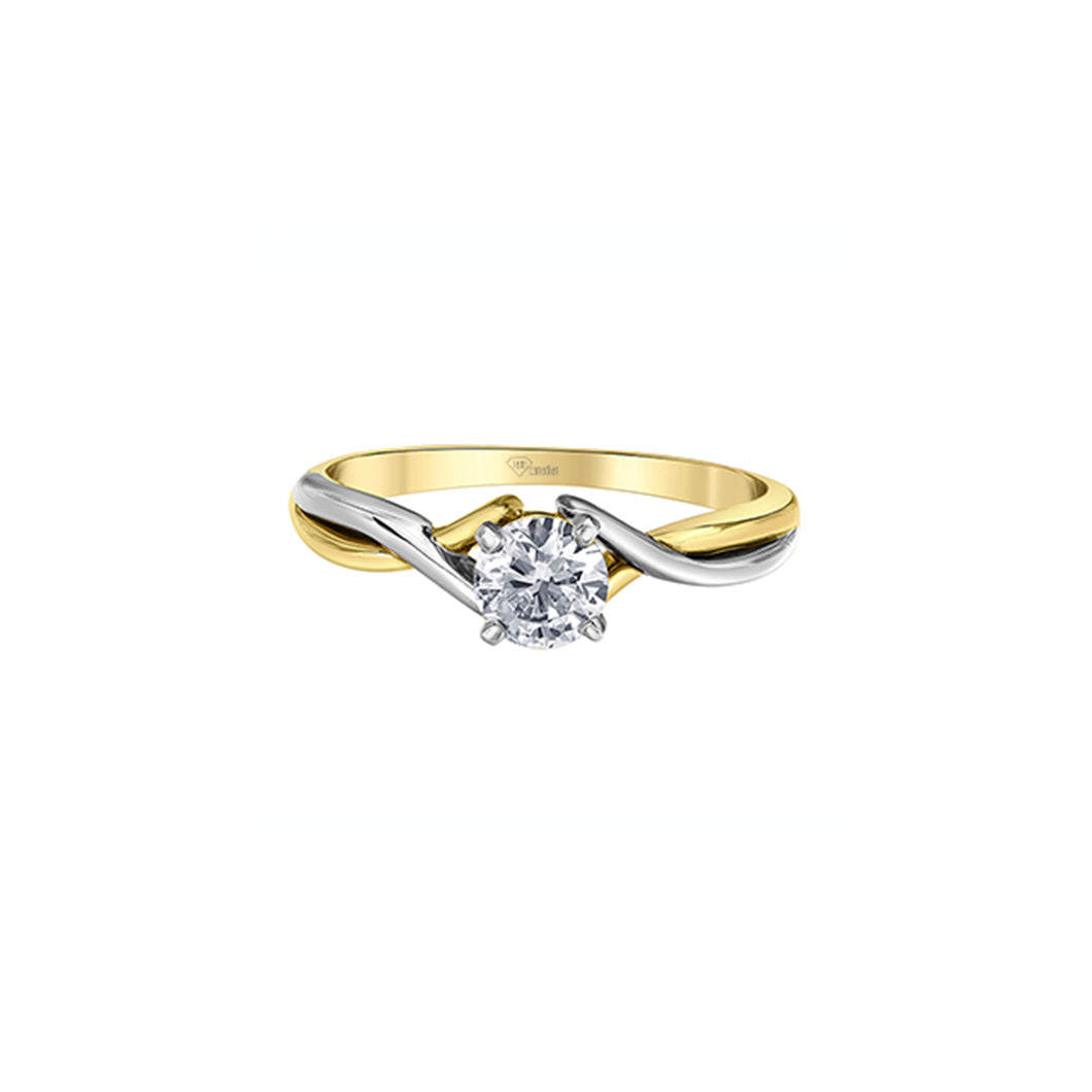 AM609YW50 14KT Yellow & White Gold .50CT TW Canadian Diamond Ring