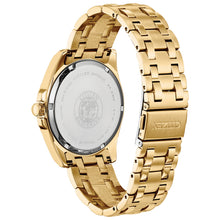 Load image into Gallery viewer, 410221 CITIZEN® Peyten Eco-Drive Gold Tone Stainless-Steel Watch With Blue Face, 8 Diamonds &amp; Date
