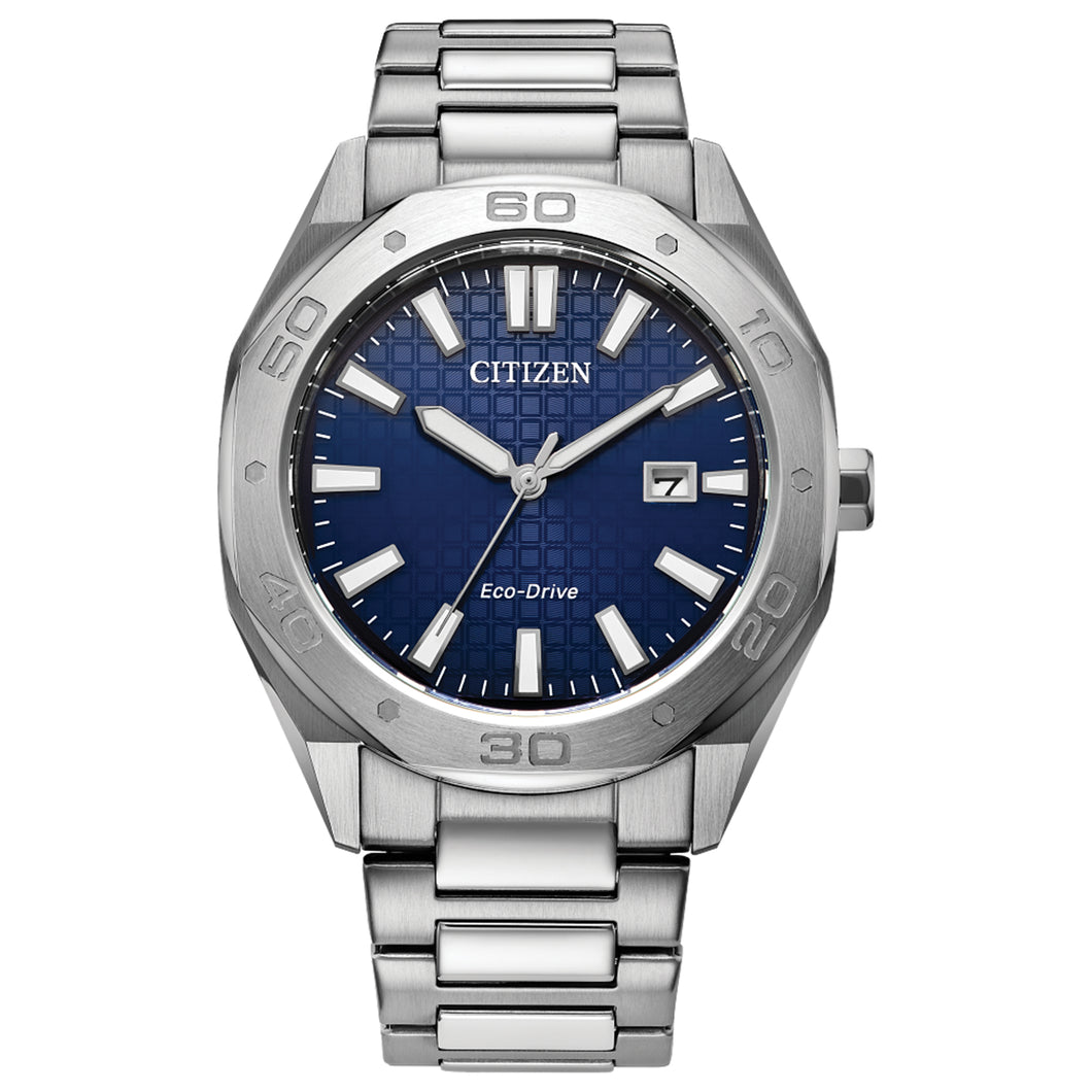 410210 CITIZEN®'s ECO-DRIVE Stainless Steel Blue Dial with Date