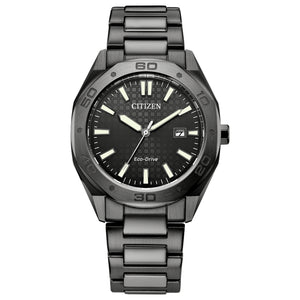 410209 CITIZEN®'s ECO-DRIVE Titanium Black Dial with Date