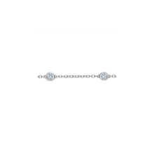 Load image into Gallery viewer, 160061 10KT White Gold 1.00CT TW LAB GROWN Diamond Bezel Station Bracelet
